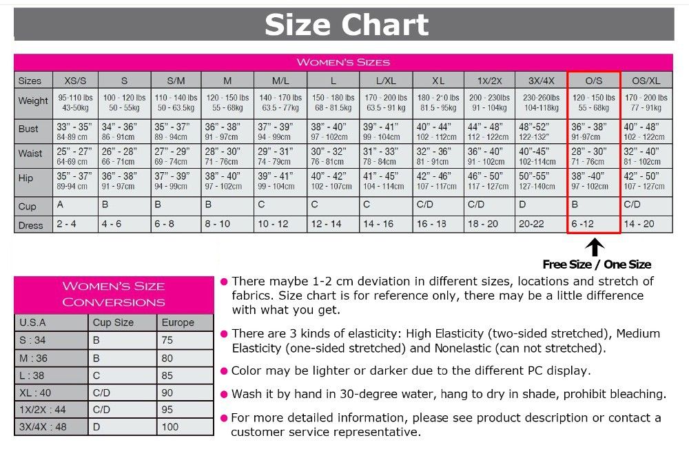 Depends For Women Size Chart