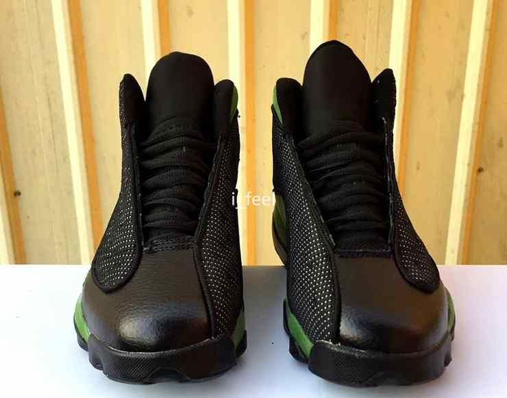 black and olive green 13s