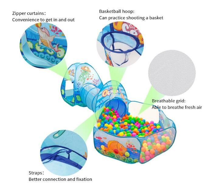 200 pezzi 5,5 cm Palline Gioco Indoor Tenda Casa Gioco Piscina Oceano Giocattolo