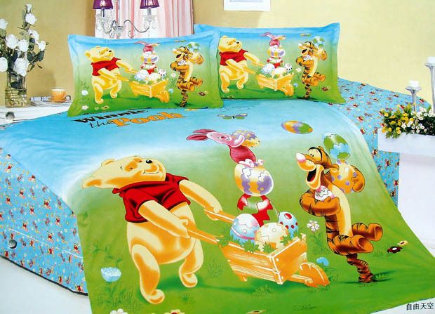 Pooh Cartoon Bedding Comforter Set, Winnie The Pooh Twin Bedding