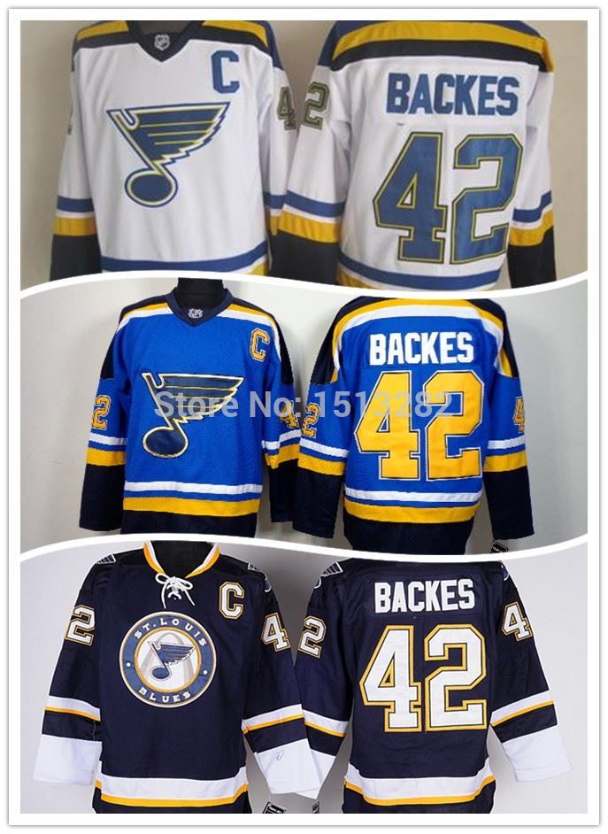 blues backes jersey
