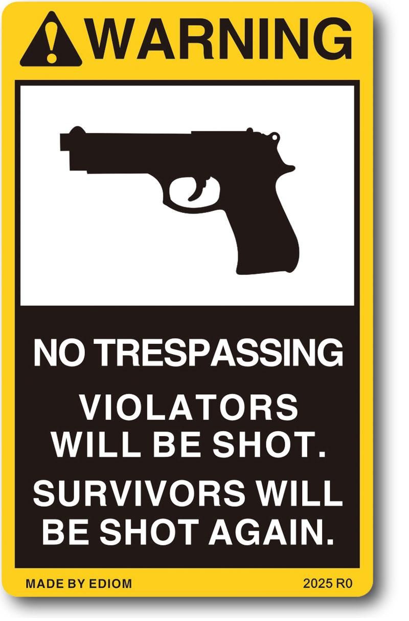 NO Trespassing Funny Stickers Shot Danger Decals Sign Warning Labels X Violators Hunting NO Trespassing Funny Stickers Shot Danger Decals Sign Warning Labels X Violators Hunting