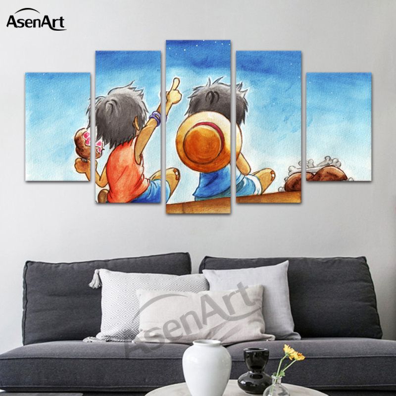 View 5 Panel Anime Wall Art Images | Wall Art Design Idea