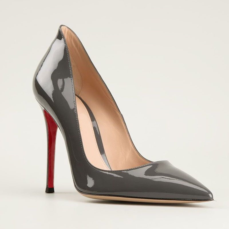 dark gray high heels