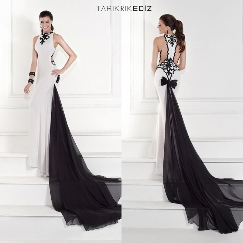 white and black evening dresses