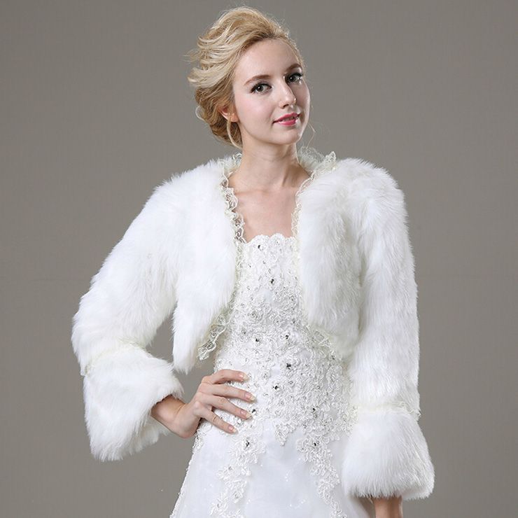 white fur bolero jacket