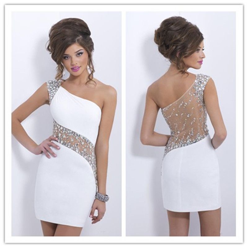 white and silver party dress