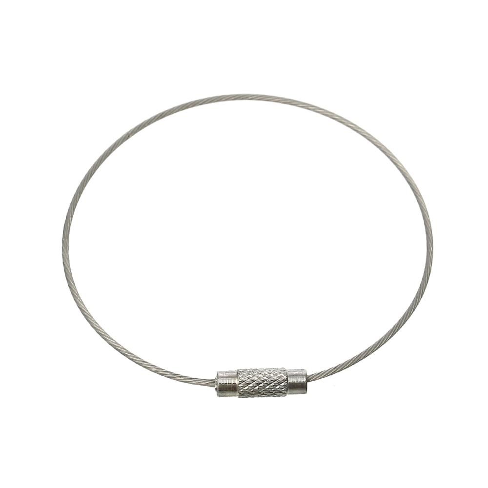 2020 Stainless Steel Memory Wire Cord Bracelet Bangles Circle Screw