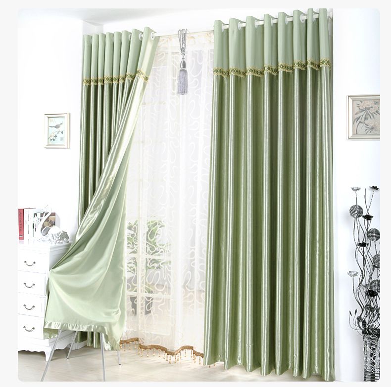 compre saten apagon cortina gruesa cortina de tela de la sombrilla del apagon cortinas de la sala dormitorio cortinas de calidad con la cabeza de