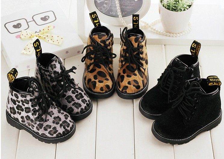 kids leopard boots