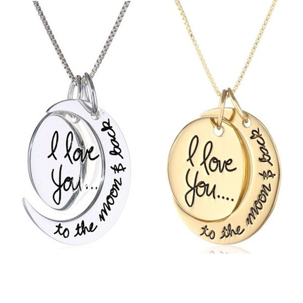 Wholesale Fashion I Love You To The Moon And Back Silver Gold