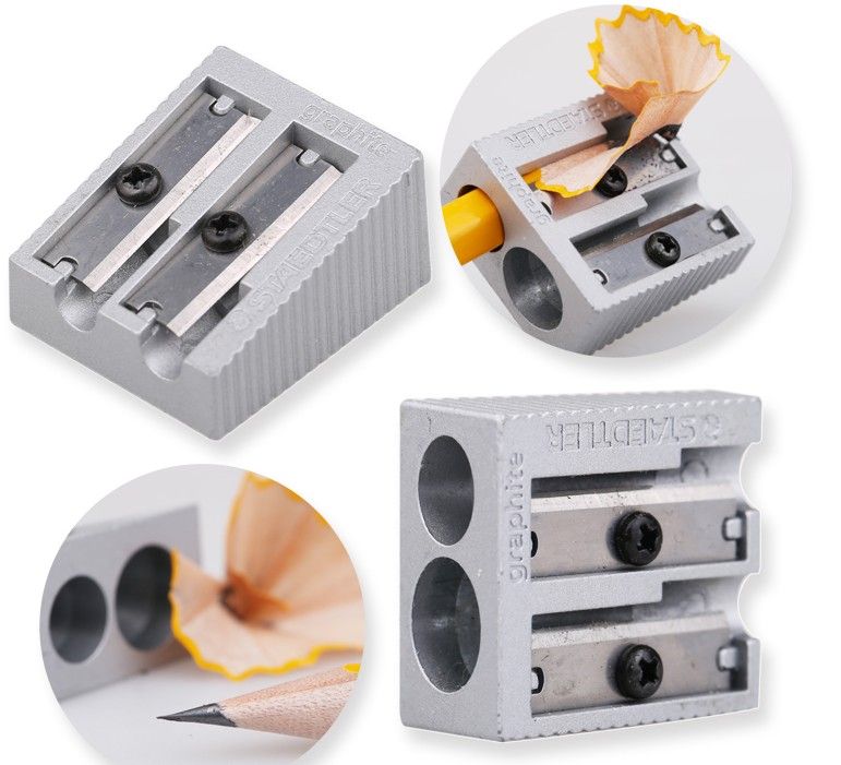 2021 Staedtler Metal Double Hole Sharpener Metal Pencil Sharpener For