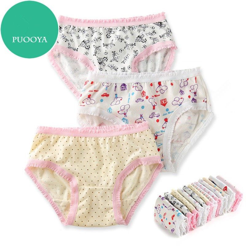 2021 Toddler Girls Underwear Fashion Kids Cute Lace And Printing Underwear Hot Children