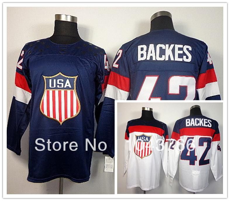 2020 NWT David Backes USA Jersey Blue 