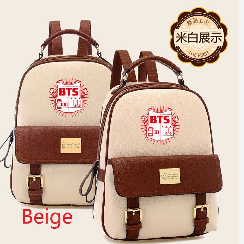 bts leather backpack