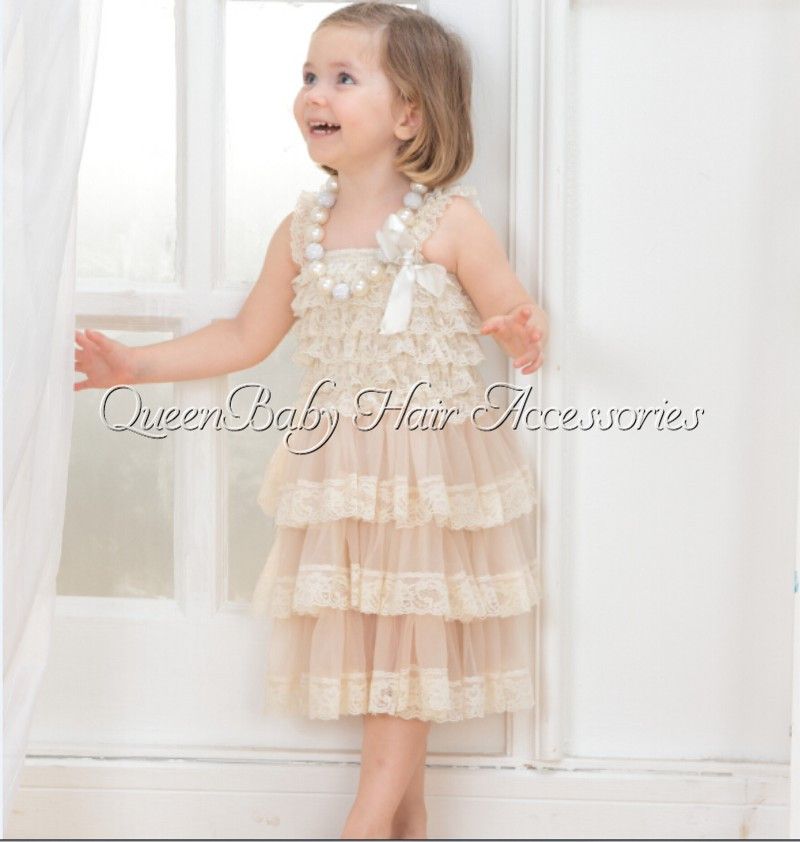 little girl ivory lace dress