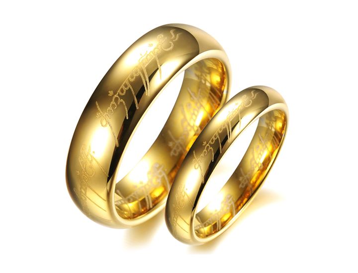 couple band rings gold