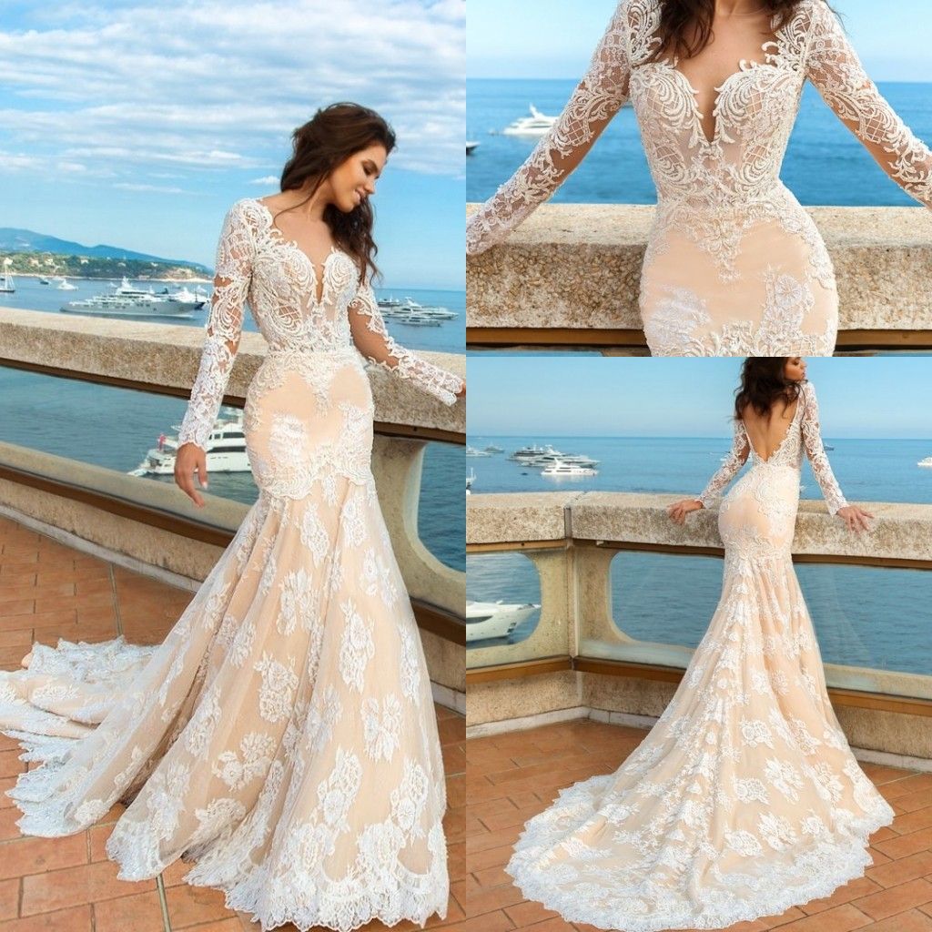 vestido de noiva justo e longo