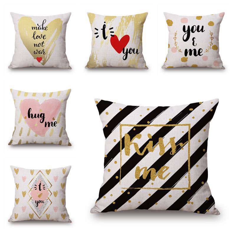 New Year Decor Baby Pink Cushion Cover Creative Nordic Throw