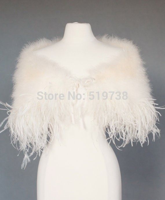 Women Real Ostrich Feather Cape Shawl For Bridal Winter Wedding Party Fluffy Women Real Ostrich Feather Cape Shawl For Bridal Winter Wedding Party Fluffy
