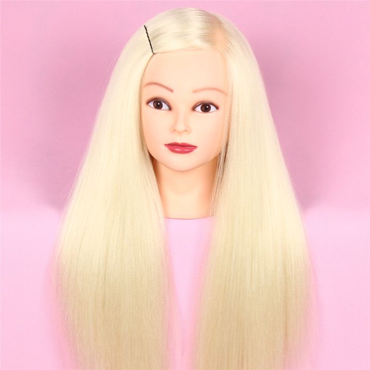 blonde hair mannequin head