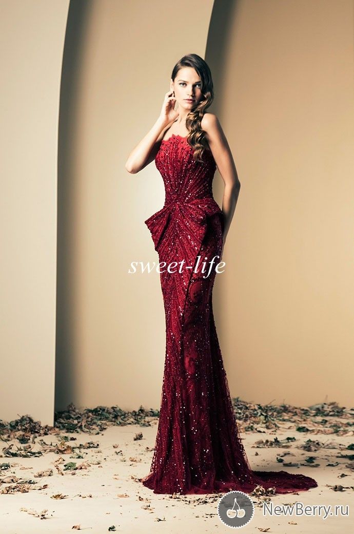 Luxury Long Mermaid Evening Prom Gown Beads Celebrity Pageant Formal Party Dress