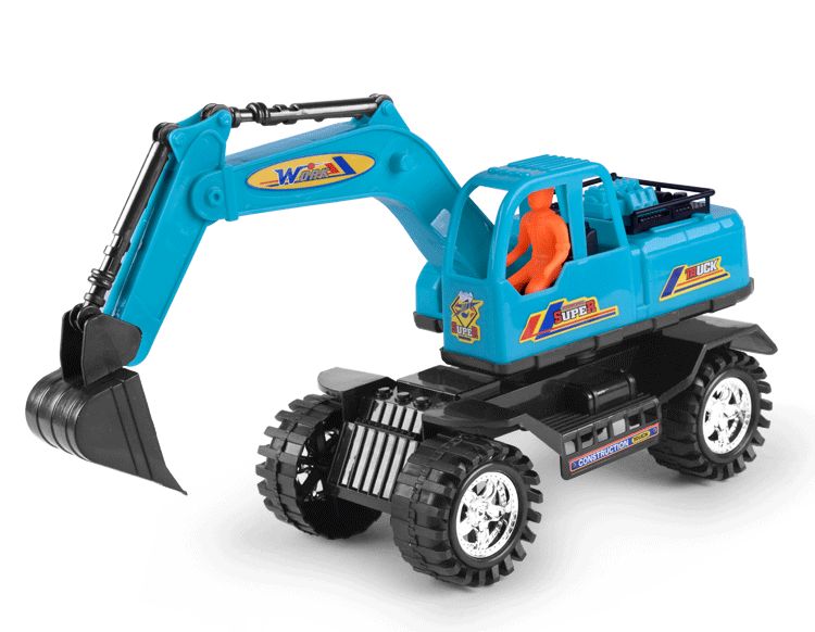 blue toy excavator