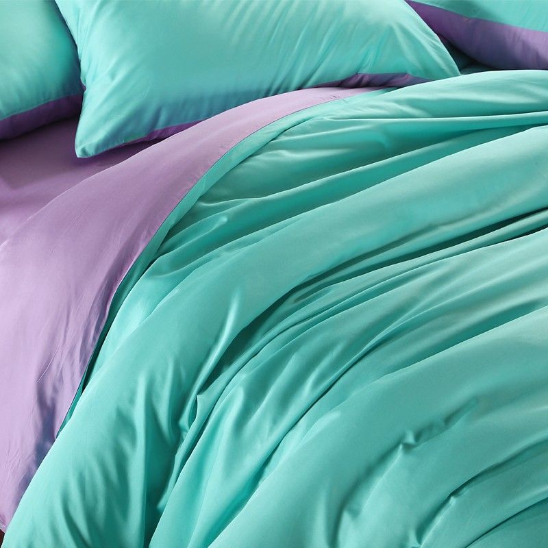 Luxury Purple Turquoise Bedding Set King Size Blue Green Duvet