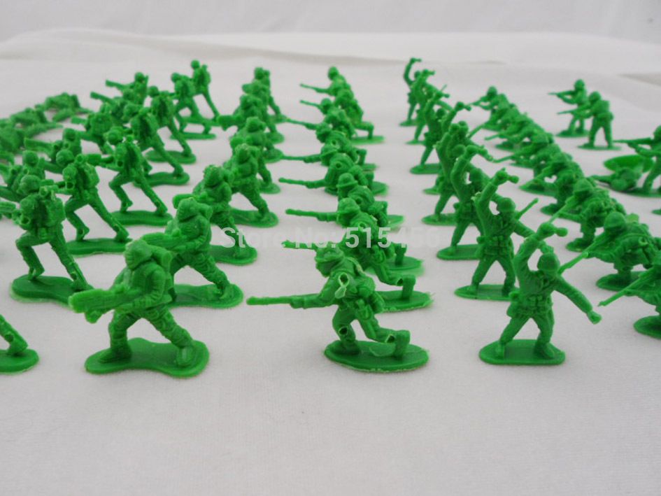 2 3cm 1:72 Green Plastic Toy Soldiers Bulk Army Men Action Figures Toy