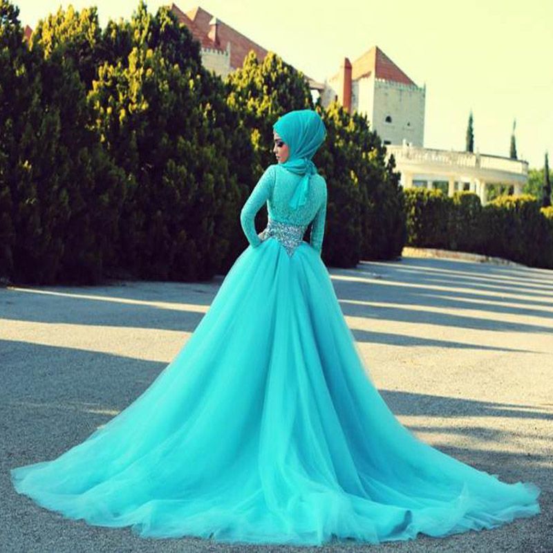 Turquoise wedding gown Clearance