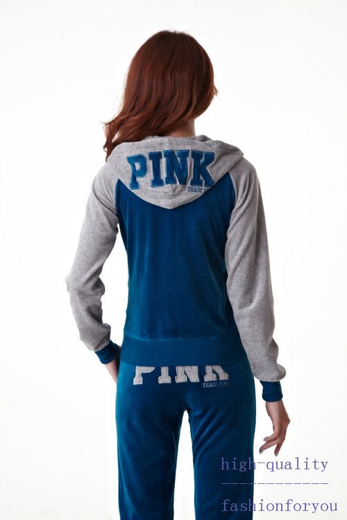blue pink sweatsuit