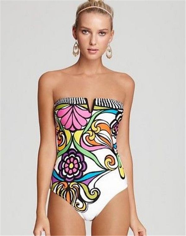 colorful one piece bathing suits