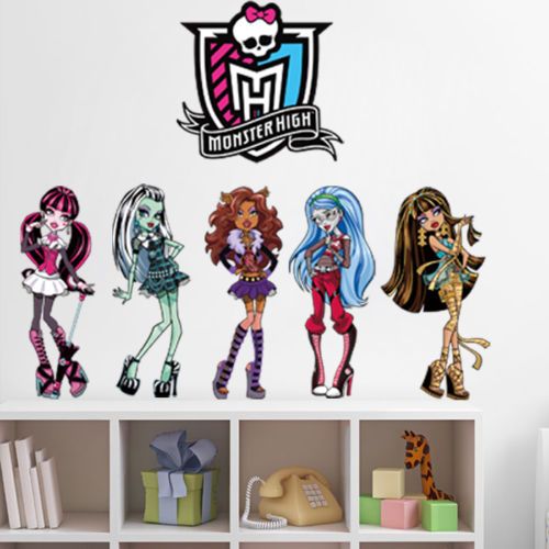 Cartoon Monster High Wall Sticker Mural Vinyl Decal Kids Room Decor Removable Xa Wall Decal Sticker Wall Decal Stickers From Gonglangdianzi01 4 68