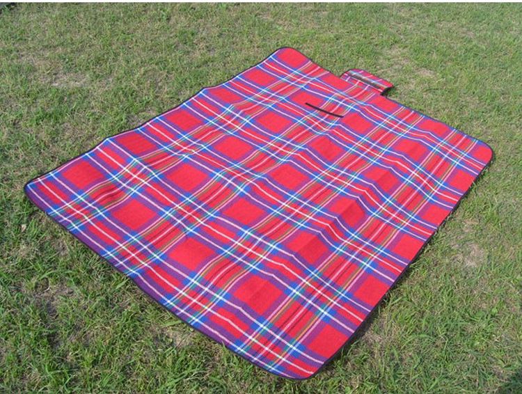 Color Plaid Outdoor Picnic Blanket Waterproof Portable Children