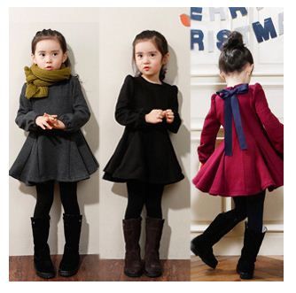 Rojo Gris Negro Vestido Niña Otoño Invierno Ropa Para Niños Vestidos De Niña De Manga Larga Algodón De Terciopelo Grueso De Niña De € | DHgate