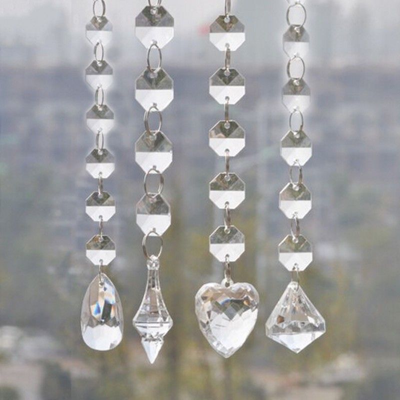 1 Meters Long Shiny Acrylic Crystal Bead Hanging Strand Manzanita