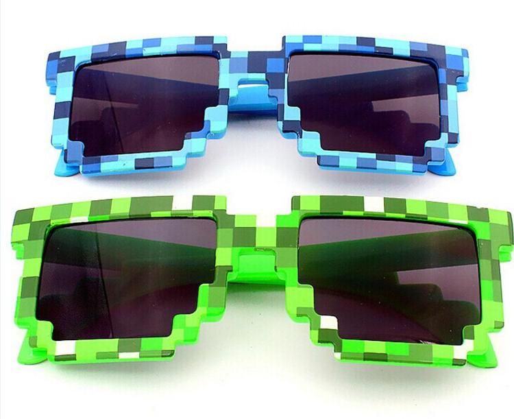 Grosshandel Cartoon Sonnenbrillen Fur Mode Frauen Manner Grune Und Blaue Sonnenbrille Block Pixel Sunglass Computer Nerd Geek Gamer 8 Bit Brille E011 Von Kids Store 1 48 Auf De Dhgate Com Dhgate