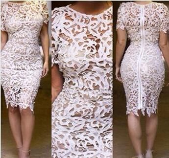 womens white lace dress