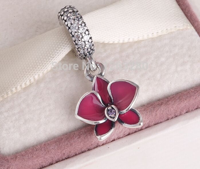 charm pandora orchidea charm pandora orchidea