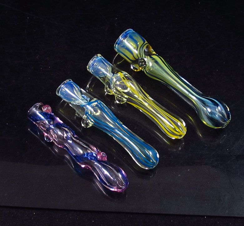 3x🔥4" BUILT-IN HONEYCOMB 7 HOLES CHILLUM ONE HITTER GLASS TOBACCO