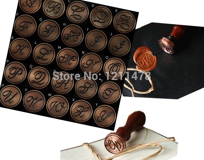 Retro Roman 26 Letter A - Z Wax Seal Stamp Alphabet Letter With