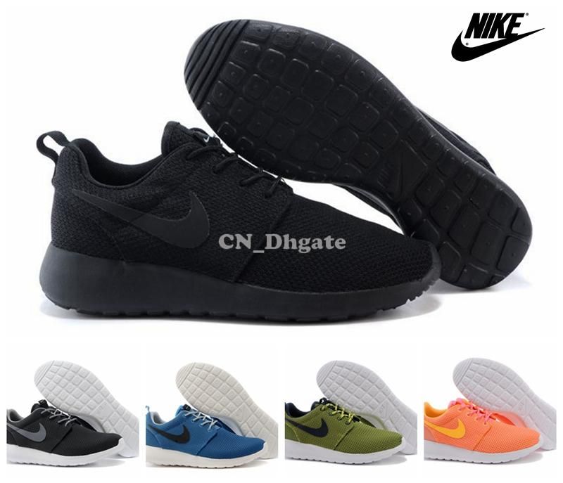 New 2015 Nike Roshe Run All Black Pink Olive Grey Multi Colors Women Men Running Shoes, Roshes Run Sport Trainers 36-45