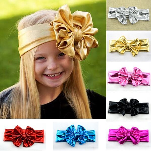 gold baby bow