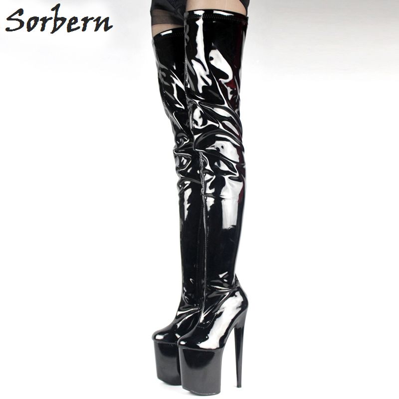 thigh high heels size 12