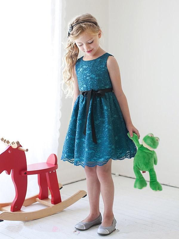 teal girl dresses