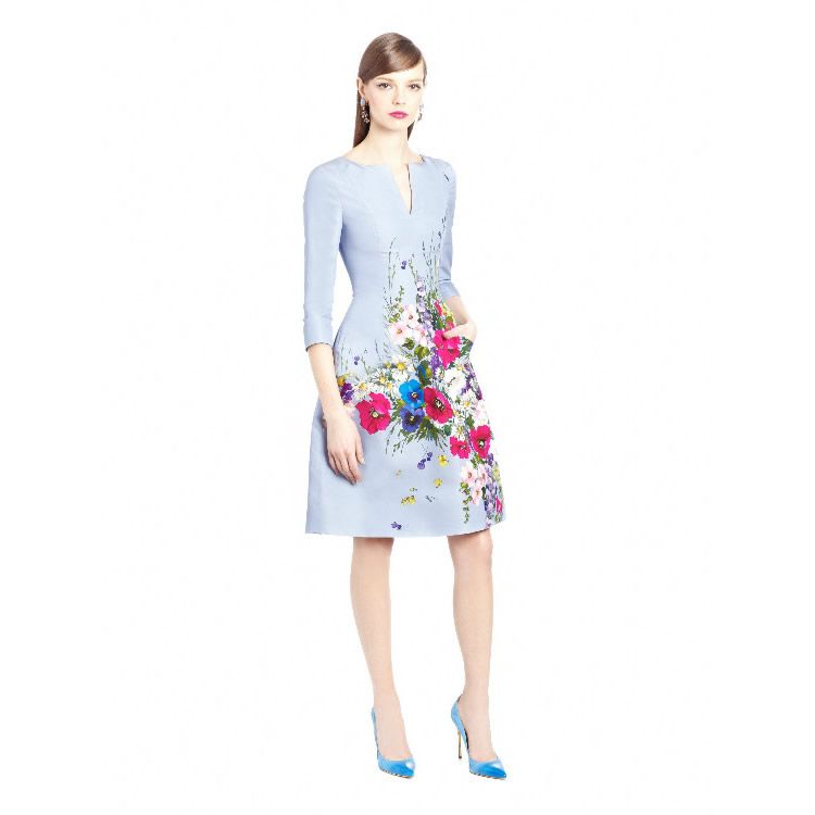 half sleeve a line dress