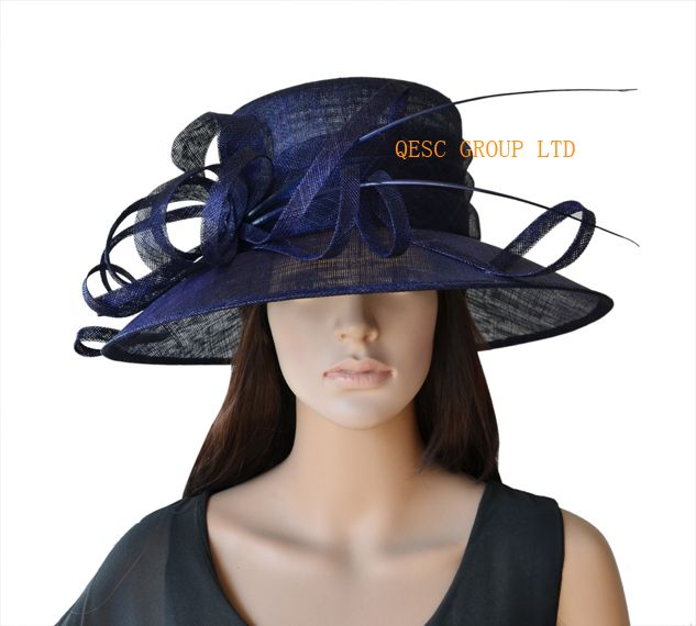 navy blue wide brim hat