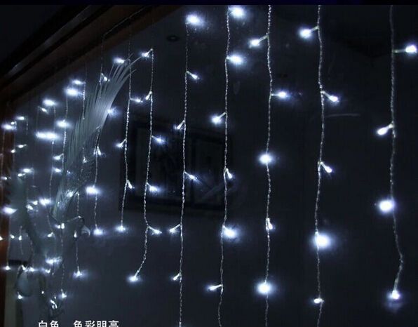 16m DROOX 0.65M 480 LED ILLE String Light Noël Mariage Noël Partie de Noël Decoration Snowing Rideau Lumière et queue AC.110V-220V