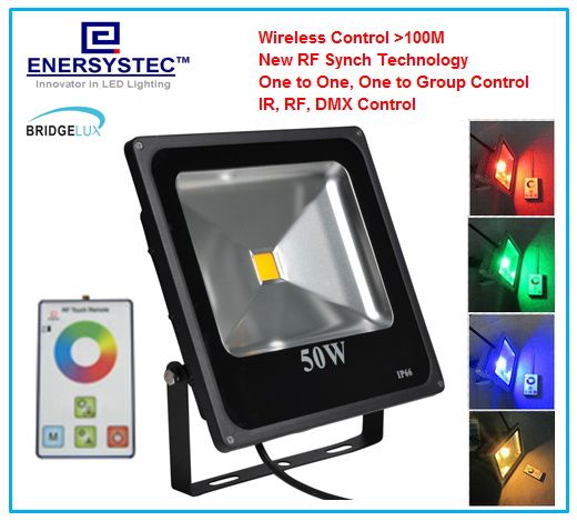 50w Rgb Led Flood Light Rf Wireless Control 100 Meters Outdoor 50w Rgb Led Flood Light Rf Wireless