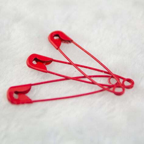 red safety pins